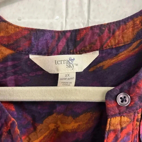 Women’s Terra & Sky Long Sleeve Dress Size 2XL XXL - Picture 5 of 5